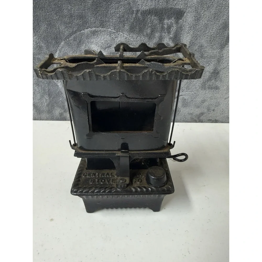 Antique Central Oil & Gas Stove Co Daisy Cast Iron Lamp Stove Heater - PARTS